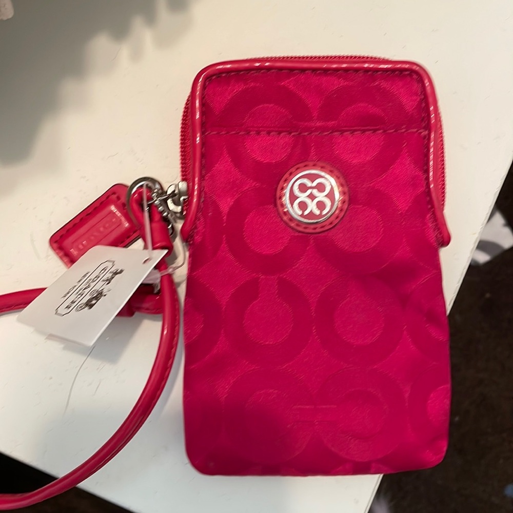Red Coach Little Wristlet